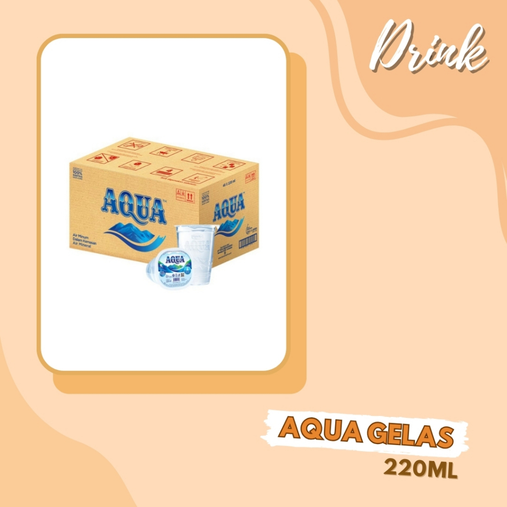 

DRINK | MINUMAN GELAS | AQUA | AIR MINUM DALAM KEMASAN AIR MINERAL | GELAS | AQUA GELAS 220ML