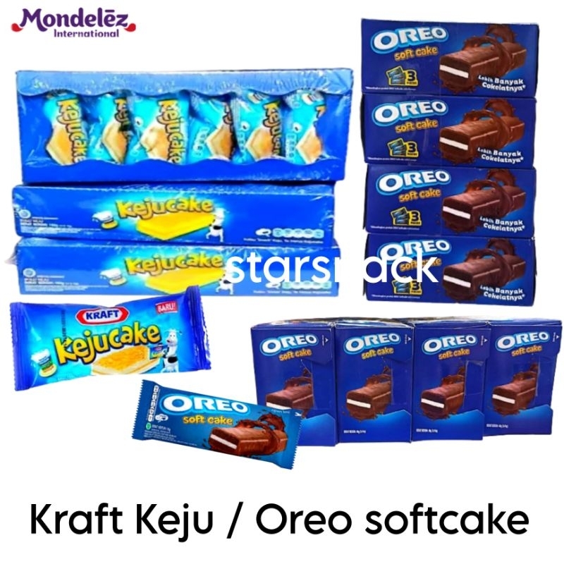 

Oreo Soft Cake/Kraft Keju isi 12pc/ kotak