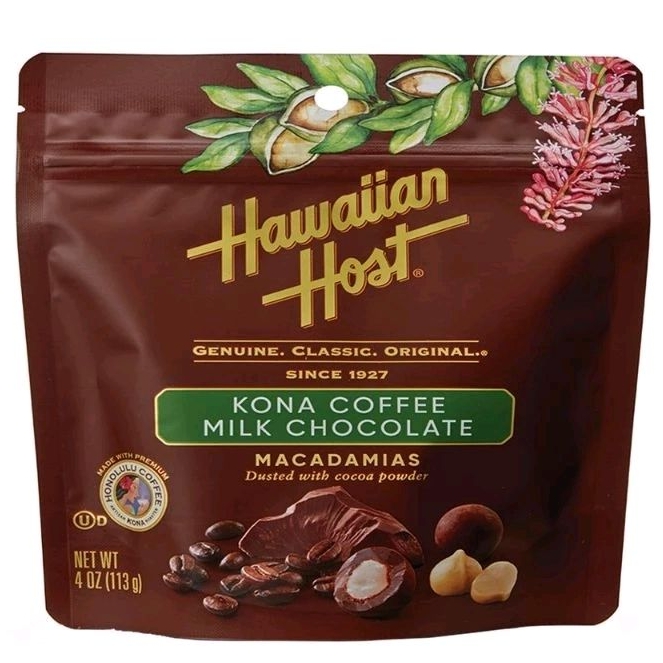 

HAWAIIAN HOST Kona Coffee Milk Chocolate Macadamias 113g