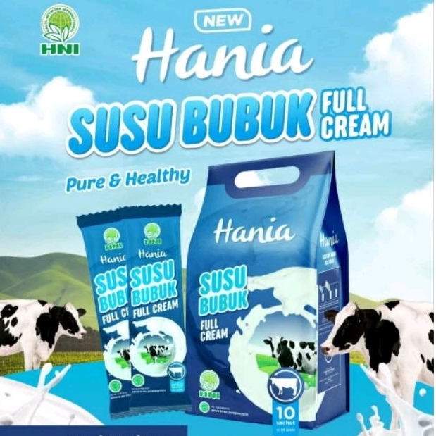 

Hania Susu Bubuk Full Cream HNI || Susu Sapi Kemasan Pouch isi 10 Sachset