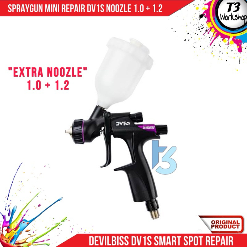 Devilbiss DV1s smart repair spot repair gun Noozle 1.0 + 1.2