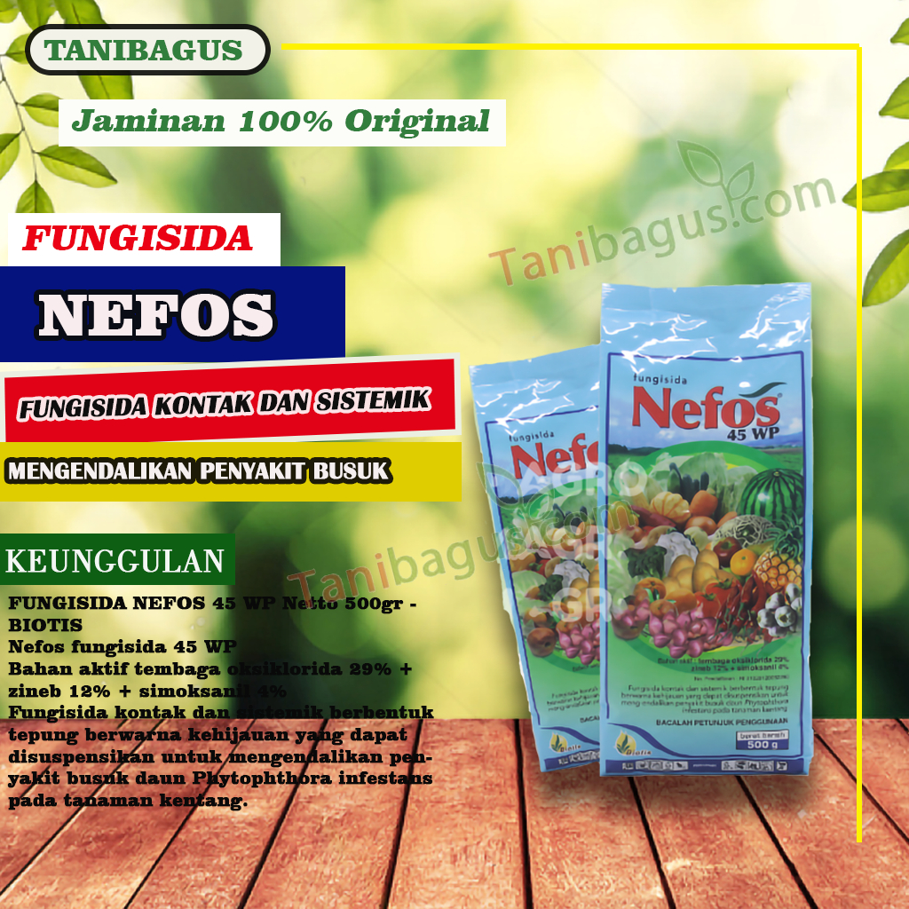 FUNGISIDA NEFOS 45 WP - 500 gr
