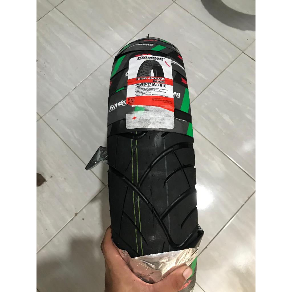 BAN LUAR 120/80-17 KINGLAND TUBLESS ( MOTIF DIKIRIM RANDOM)