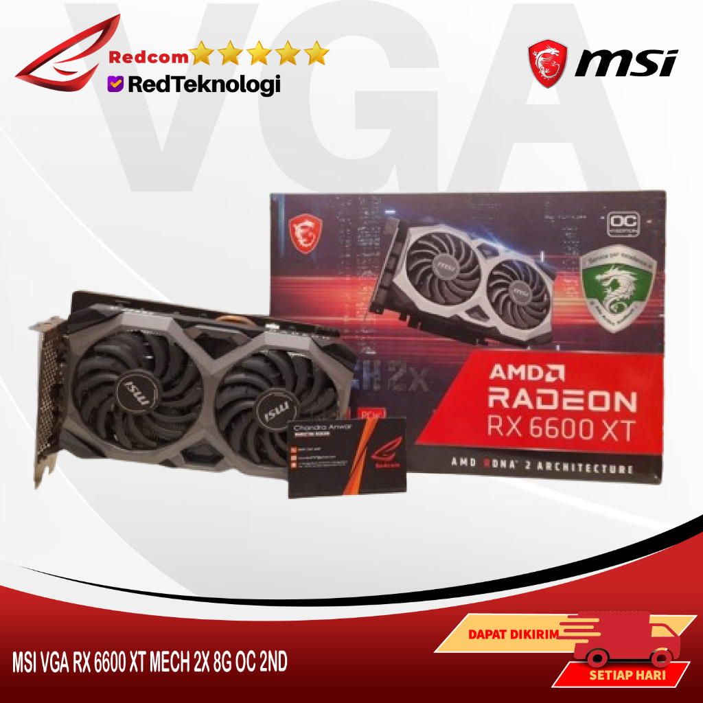 VGA AMD MSI RX 6600 XT / RX 6600XT MECH 2X 8G OC 2ND
