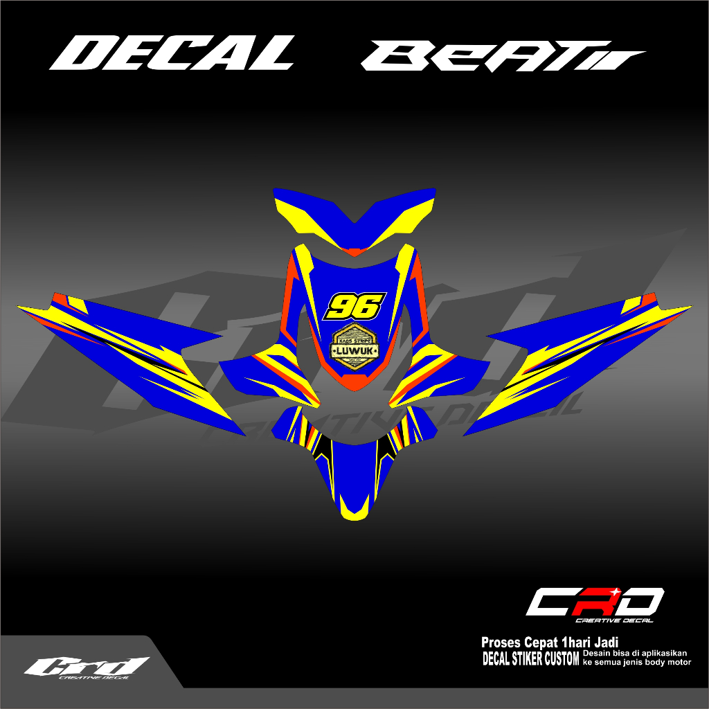 DECAL BEAT KARBU FULL BODY BEAT KARBU ROAD RACE DECAL BEAT KARBU CUSTOM