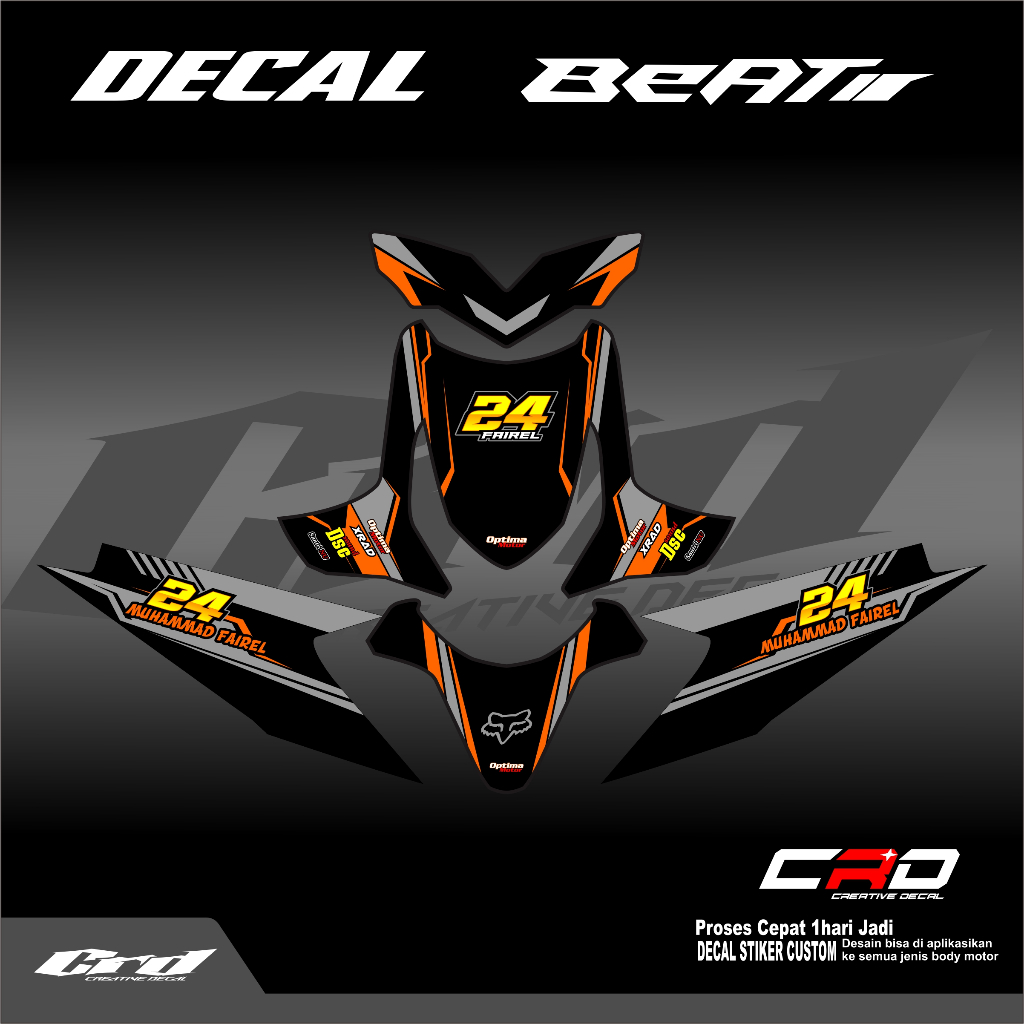 DECAL BEAT KARBU FULL BODY BEAT KARBU ROAD RACE DECAL BEAT KARBU CUSTOM FREE REQUEST