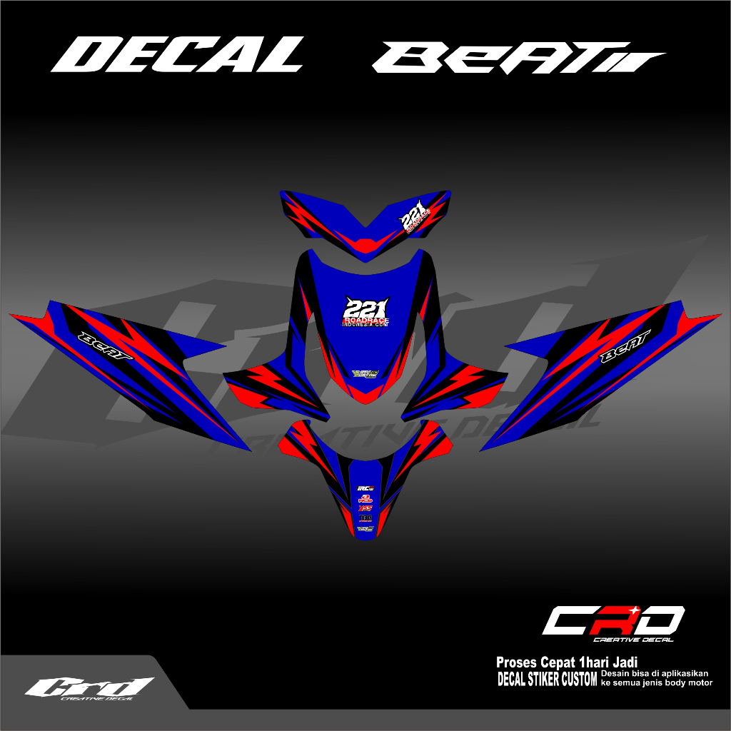 DECAL BEAT KARBU FULL BODY BEAT KARBU ROAD RACE DECAL BEAT KARBU CUSTOM FREE REQUEST