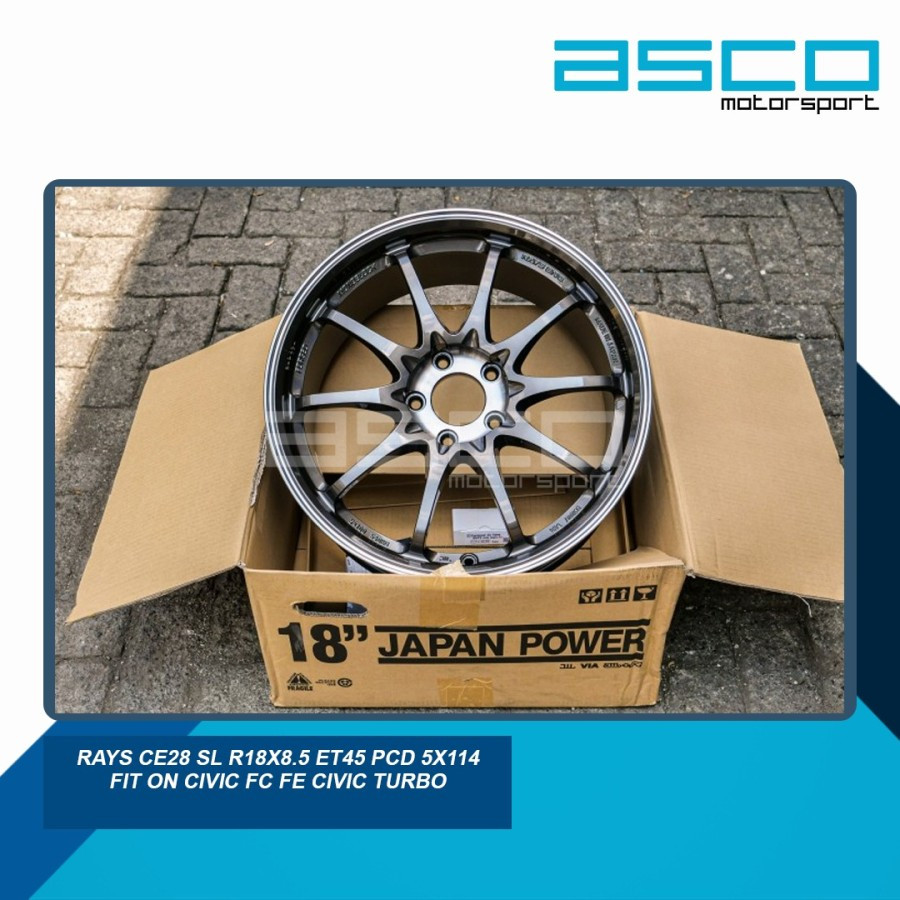 Rays CE28 SL R18x8.5 ET45 PCD 5x114 Fit On Civic FC FE civic Turbo