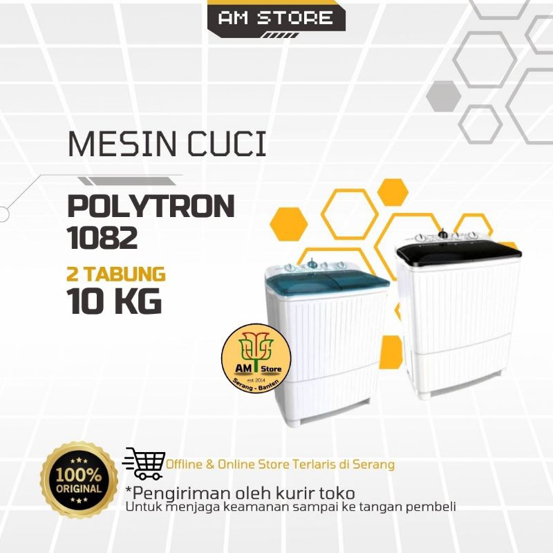 Mesin Cuci Polytron 1082 10kg (2 Tabung)