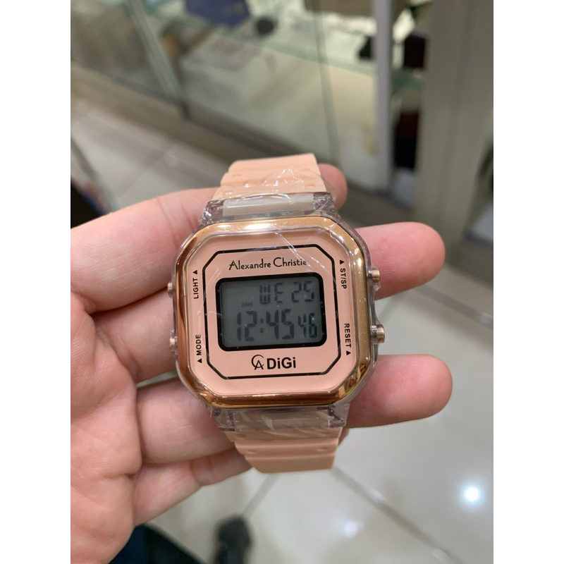 jam tangan wanita alexandre christie DIGI 9331-peach