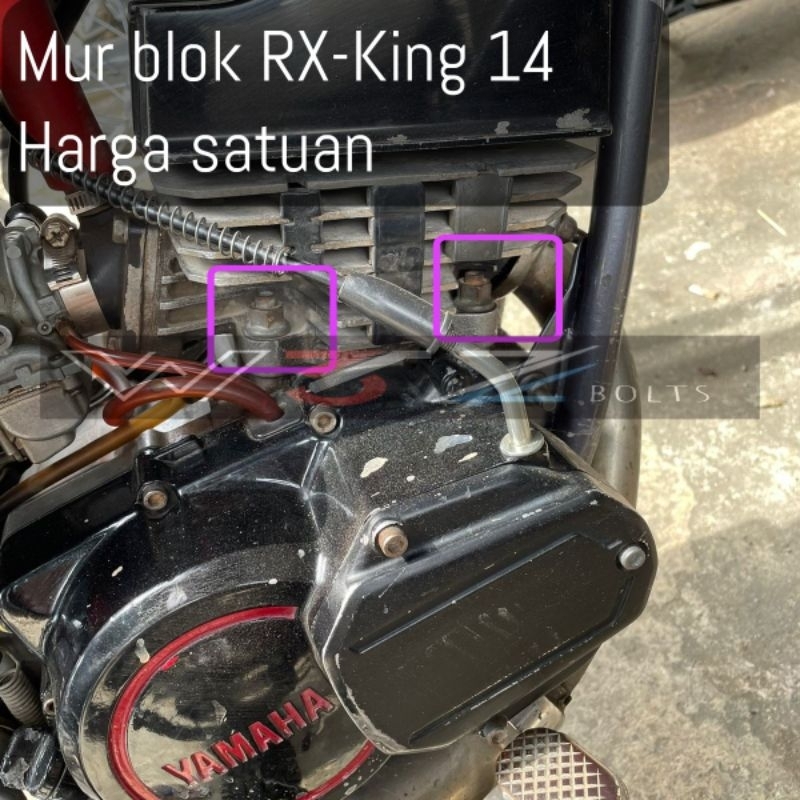 Mur 14 probolt blok boring tinggi RX-King RXk rxs stainless Heng original