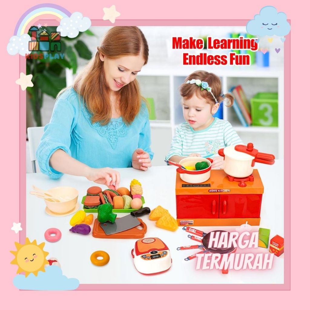Home Kitchen Set Mainan Anak Mainan Dapur Anak Mainan Masak Masakan Anak Mainan Kitchen Set