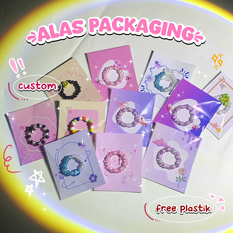 

Alas packaging ukuran 5x6 / alas cincin manik / alas aesthetic