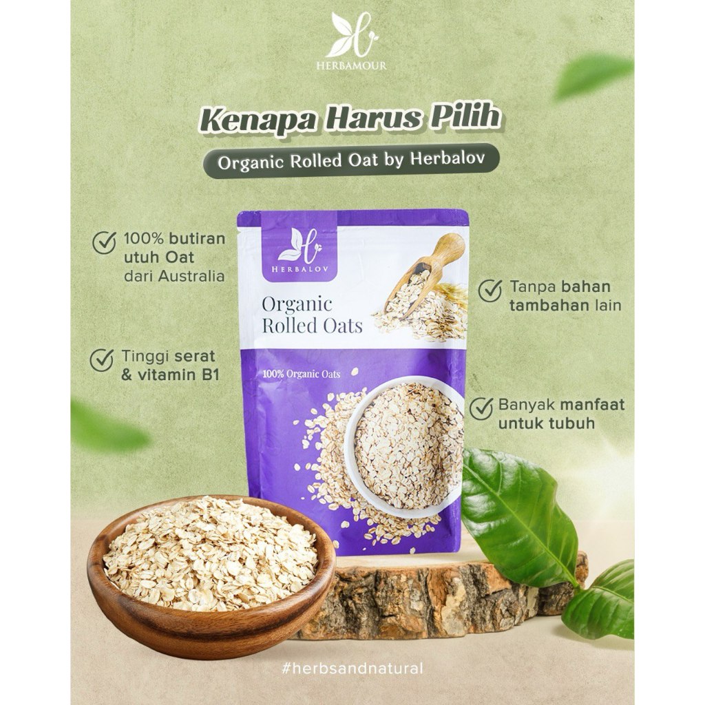 

HERBALOV Organic Rolled Oat Pelengkap Diet DBH