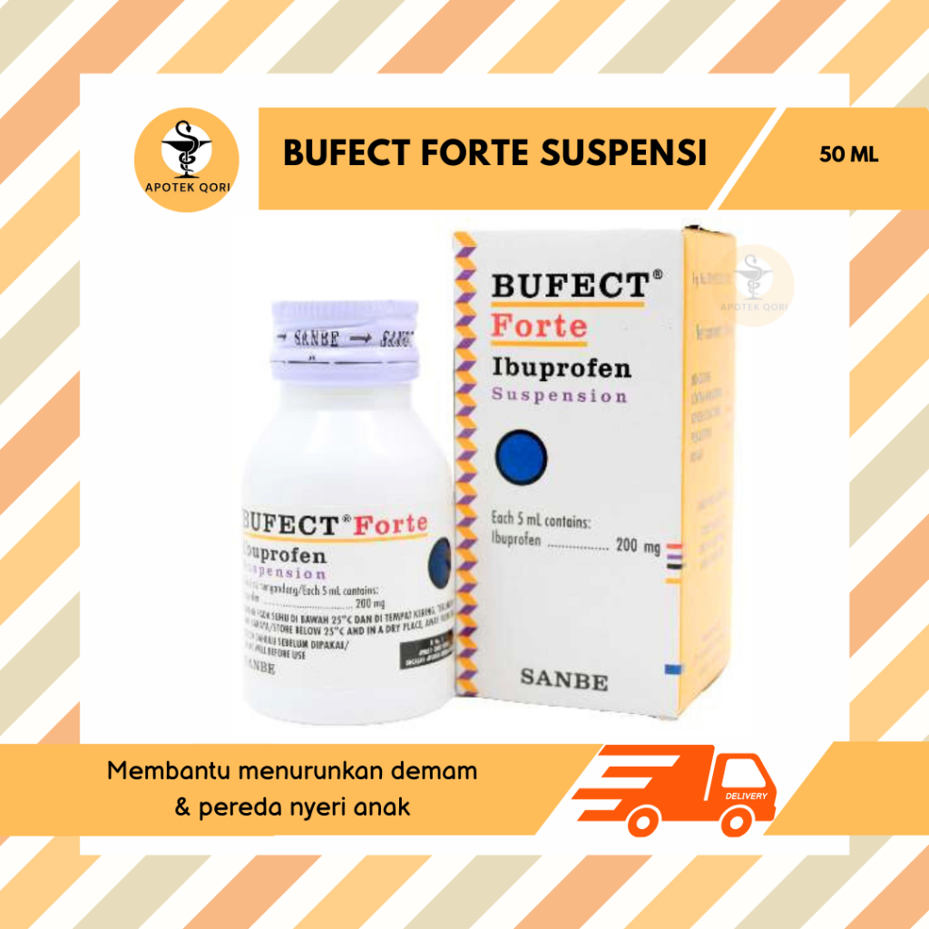 BUFECT FORTE SUSPENSI 50 ML/IBUPROFEN/OBAT SAKIT GIGI ANAK