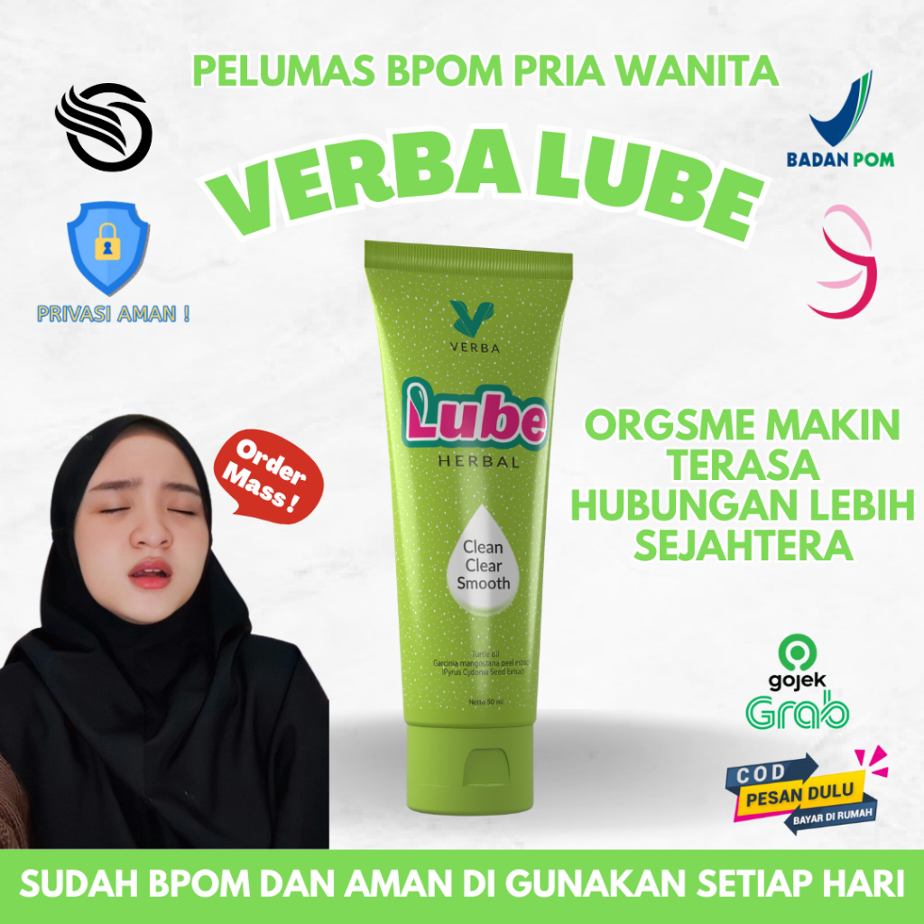 Verba Lube Pelumas Sex Suami Istri Pelumas Berbahan Herbal Alami Original Aman Halal BPOM Licin