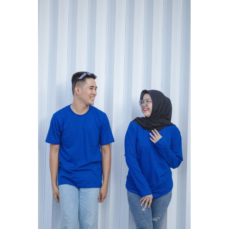 Kaos Polos Cotton Combed 24s (Biru Benhur)