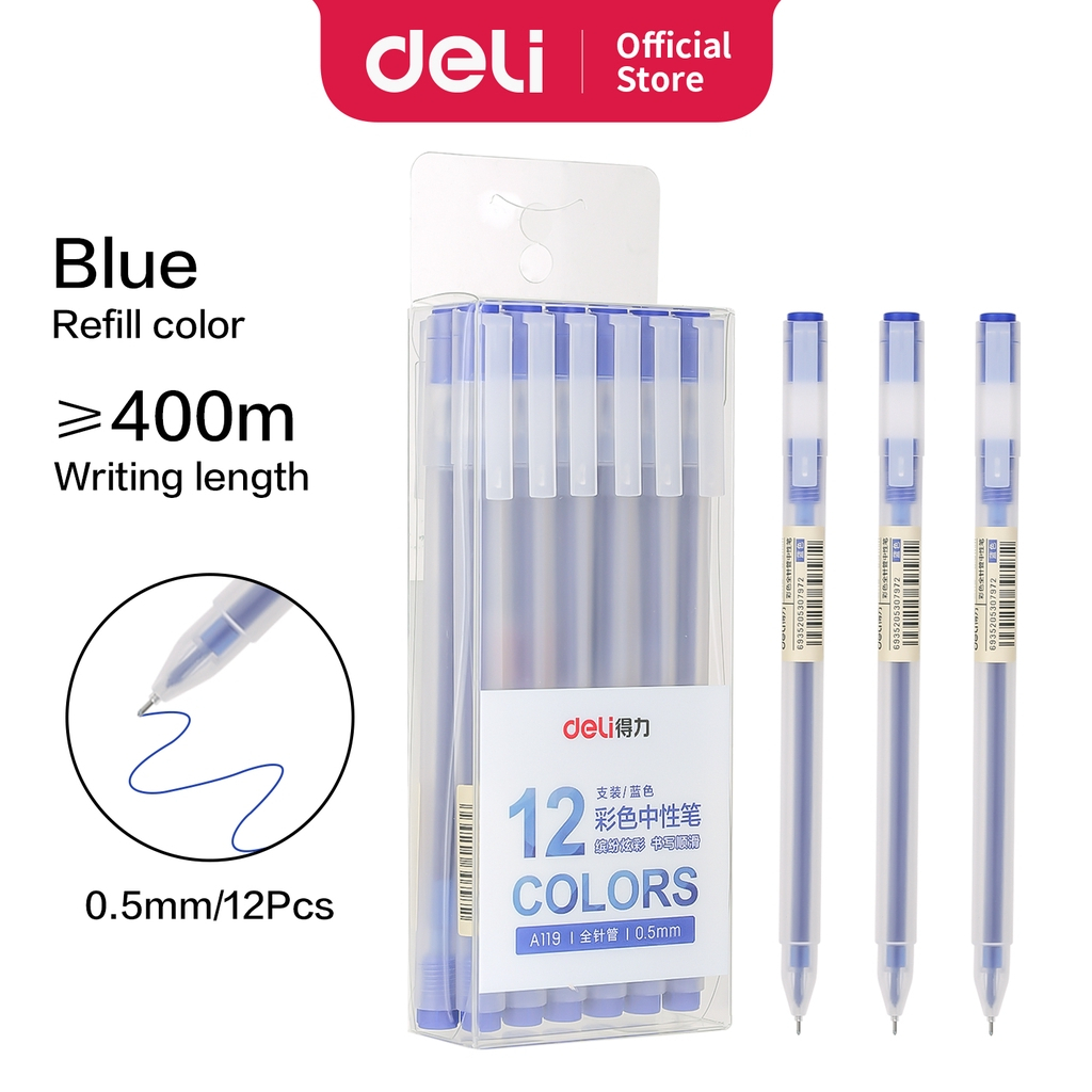 

BOLPOIN / BALLPOINT / PULPEN GEL / PEN GEL / PEN DELI A119 BLUE