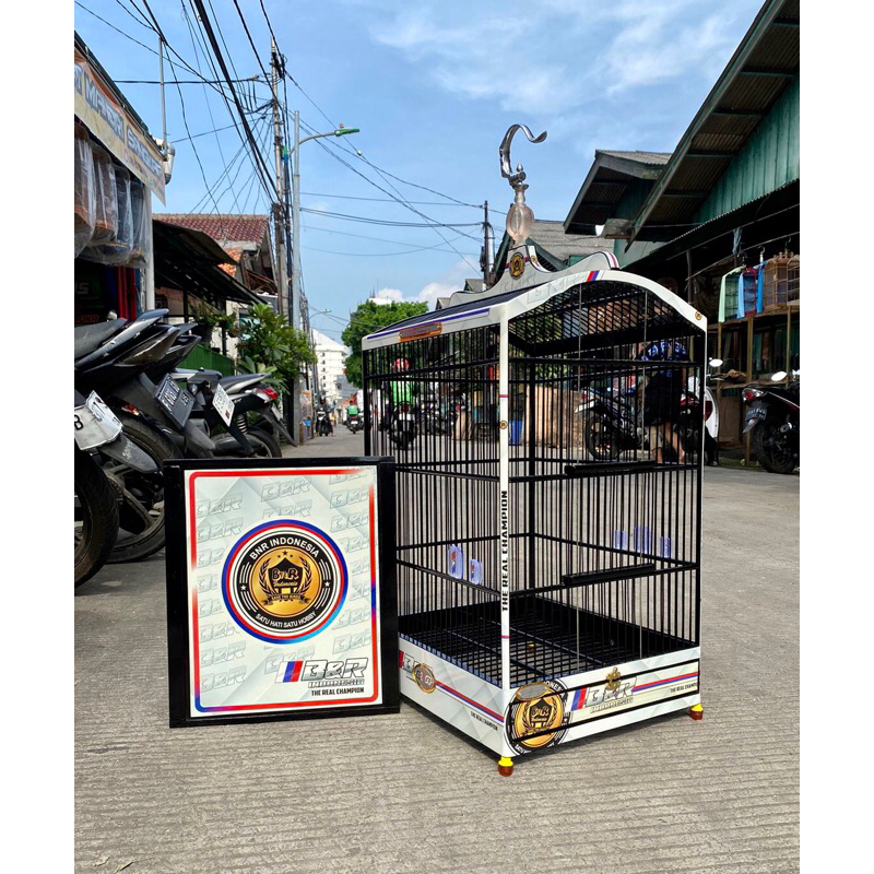 SANGKAR KANDANG KOTAK BNR DECAL NEW PUTIH LOGO BARU NO 2