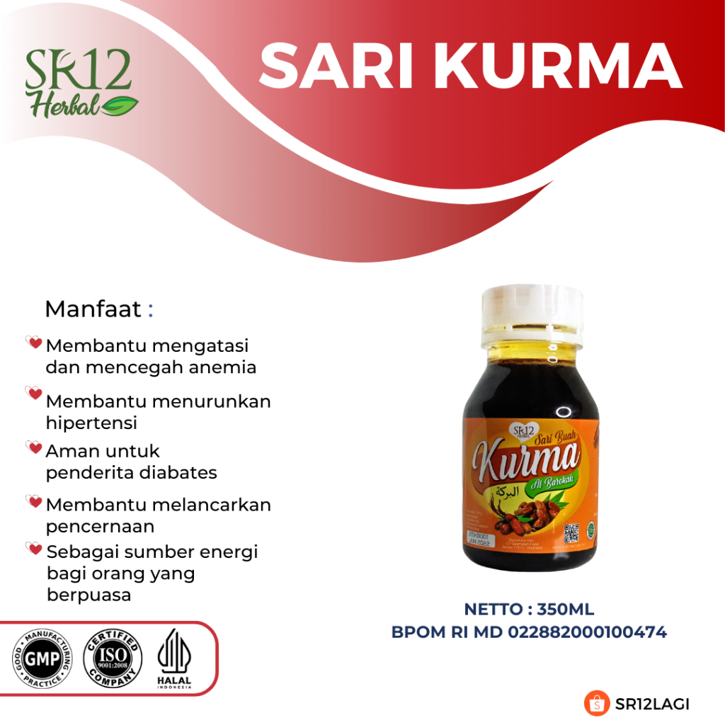 

SARI KURMA ASLI SR12 TANPA GULA MENJAGA DAYA TAHAN TUBUH MENCEGAH ANEMIA