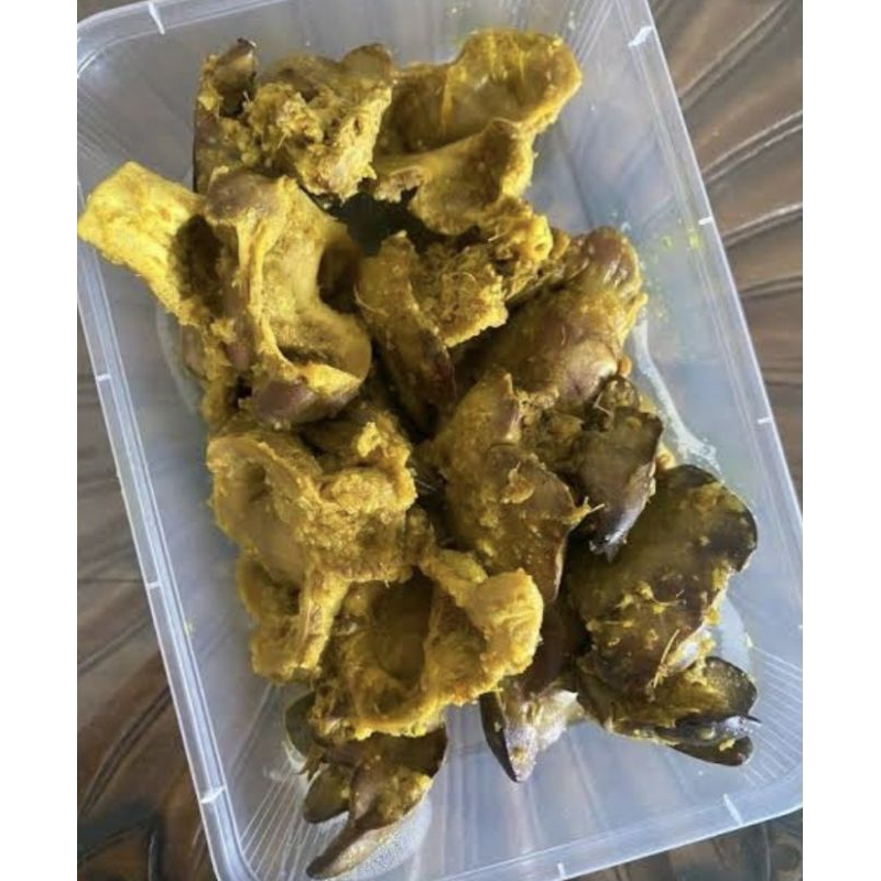 

ati ampela ungkep bumbu kuning siap goreng