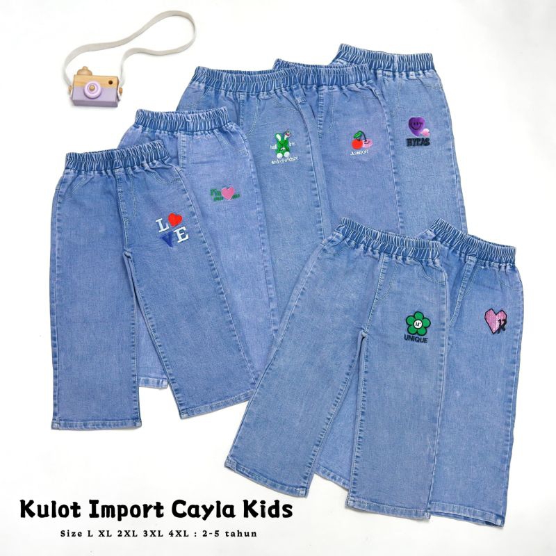 Kulot Import Anak Bordir | Jeans Premium