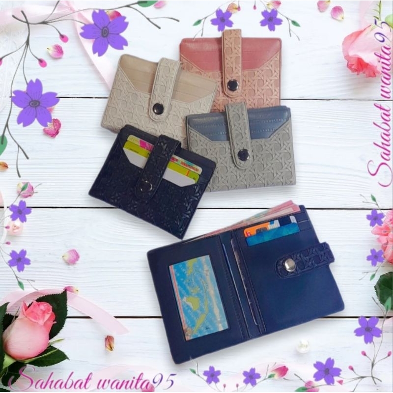 (Lokal) dompet wanita mini anyaman, dompet lipat mini wanita