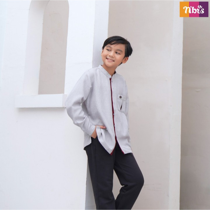 BAJU ATASAN ANAK LAKI-LAKI NIBRAS NKCA 004 BROWN / BAJU ANAK COWOK LENGAN PANJANG