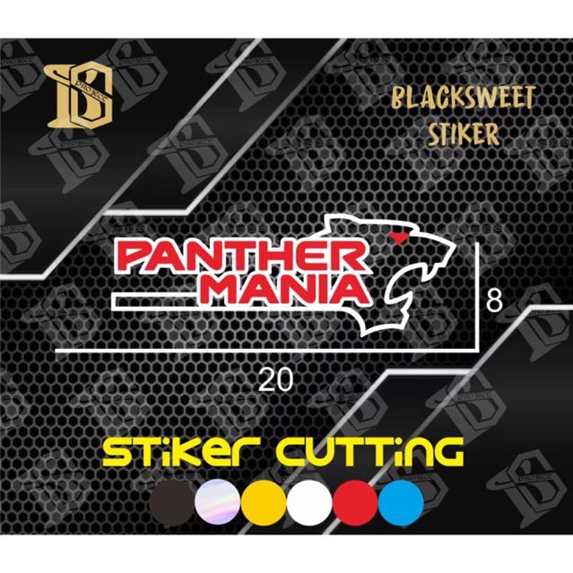 Stiker cutting panther mania | stiker mobil panther | panther comunity