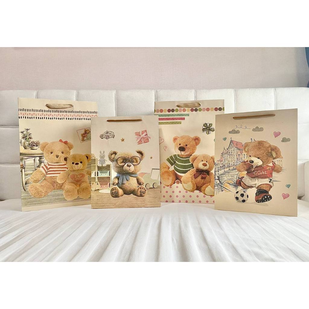

Paper Bag Vertical Teddy Bear / Goodie Bag / Tas Kertas / Tas Kado