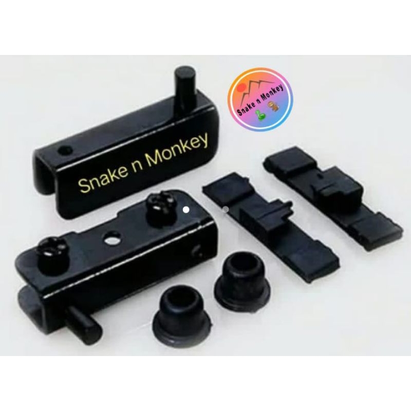 Engsel Jepit Kaca 5 mm BESI / Engsel Pivot Kaca T 86 Besi Hitam