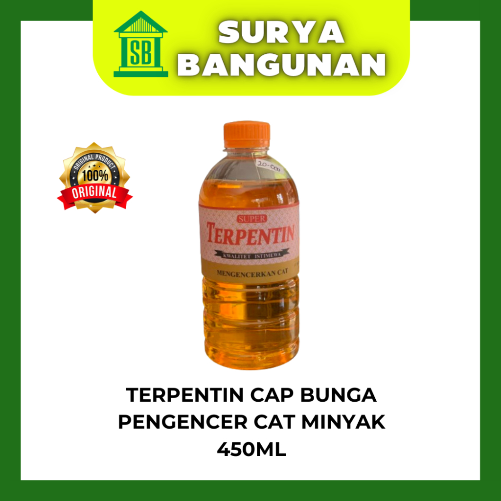 

TERPENTIN CAP BUNGA 450ML PENGENCER CAT MINYAK