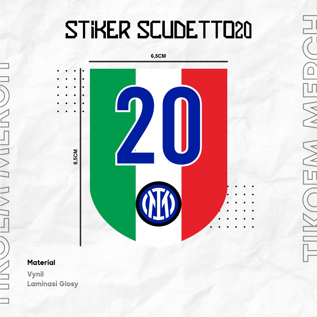 STIKER INTER SCUDETTO / STIKER INTER CAMPIONI D'ITALIA / STIKER INTER MILAN