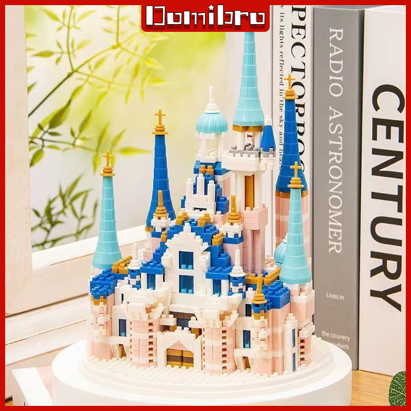 Mainan Brick Seri istana disney DIY benteng Block Mainan Anak Perempuan