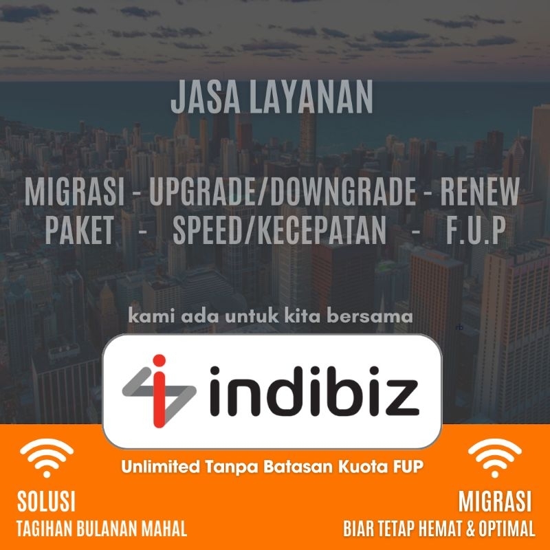 𝗠𝗜𝗚𝗥𝗔𝗦𝗜 𝗪𝗶𝗙𝗶 𝗜𝗻𝗱𝗶𝗕𝗶𝘇 | Unlimited Tanpa FUP | Rubah Paket : IndiBiz | Upgrade Downgrade : Speed | Kap