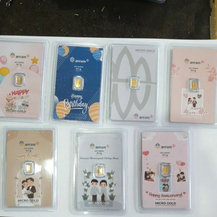 GIFT SERIES ANTAM 1 GRAM ANTAM MICRO GOLD EMAS KITA LM HRTA HARTADINATA GOLD EMAS 1 GRM ART Z8S6