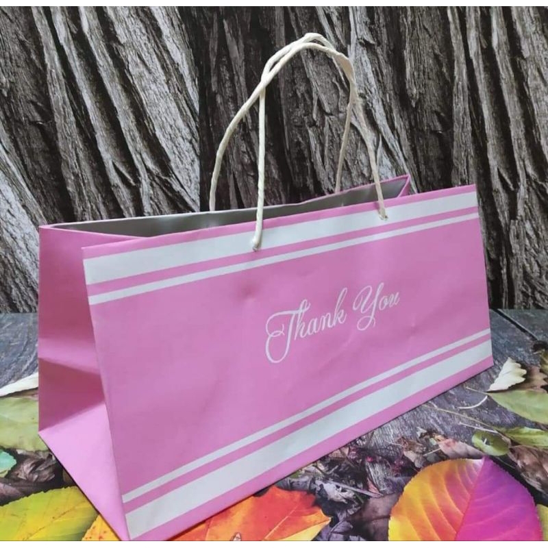 

Paperbag pink 33-15-15cm @10pcs free card
