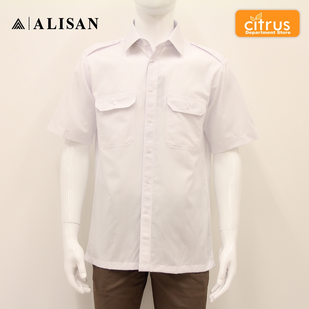 Alisan Pilot REG Putih (SS) 150 Kemeja Lengan Pendek Pria