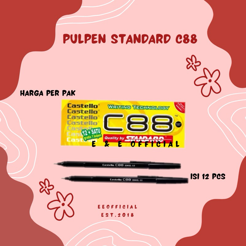 

PULPEN STANDARD C88 / PULPEN C88 CASTELLO HITAM / C88 BIRU