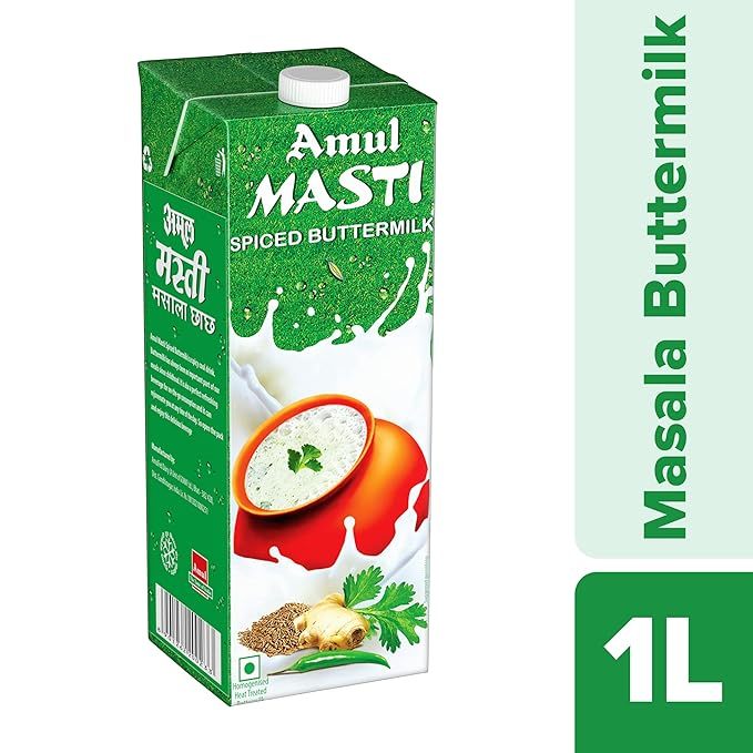 

AMUL MASTI SPICED BUTTER MILK 1L / Minuman Alami