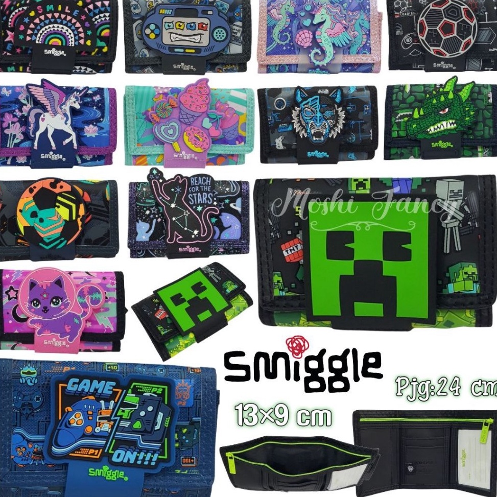Dompet Smiggle Anak Game Cat Dinosaurus  Dompet Lipat Smiggle Anak LakiLaki Perempuan  Wallet Smiggl