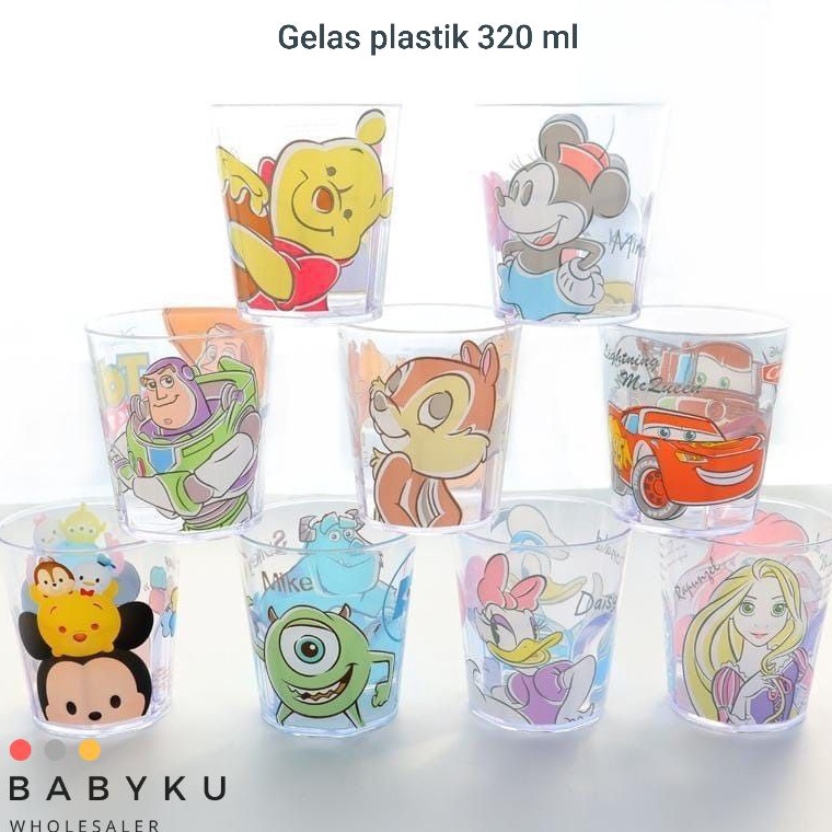 Recomended Gelas plastik anak karakter disney  Gelas anak kartun