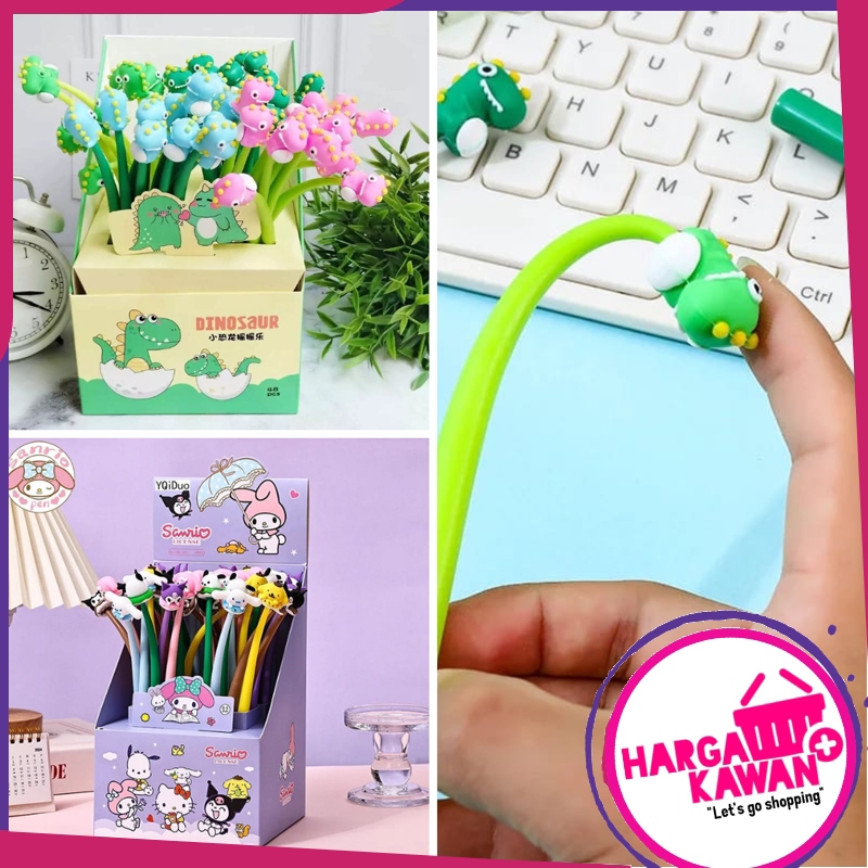 

Pulpen Elastis lentur Karakter Sanrio dan dino