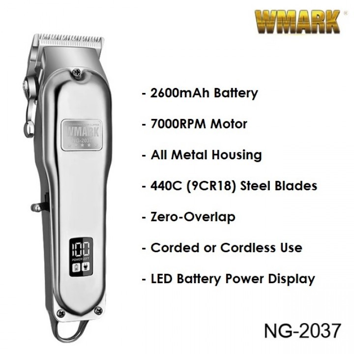 WMARK NG-2037 - Rechargeable Hair Clipper Alat Pangkas Rambut Barber OLB6926