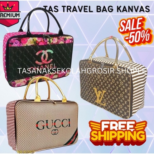 BIG SALE TRAVEL BAG SUPER KANVAS KARAKTER  TALI SELEMPANG  Tas travel  Travel bag  Tas mudik  Tas le
