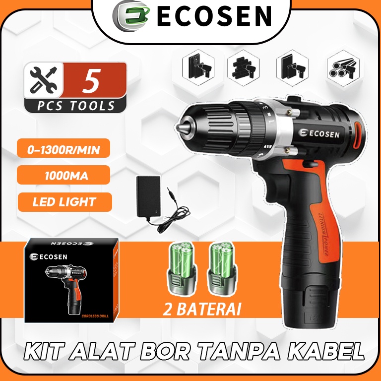 Harga Spesial Mesin Bor Tangan 98V Bor listrik Bor Cordless Impact Drill 2 Bor batre