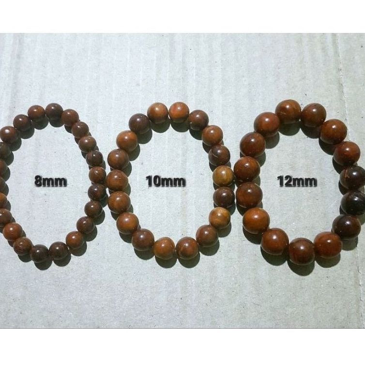gelang kaukah bulat 12mm tali karet