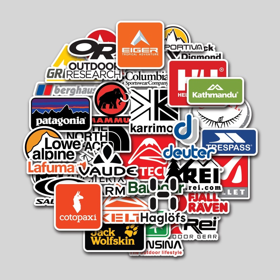 TERBARU STICKER PACK LOGO BRAND OUTDOOR  STICKER TUMBLER  STIKER LAPTOP KOPER HELM