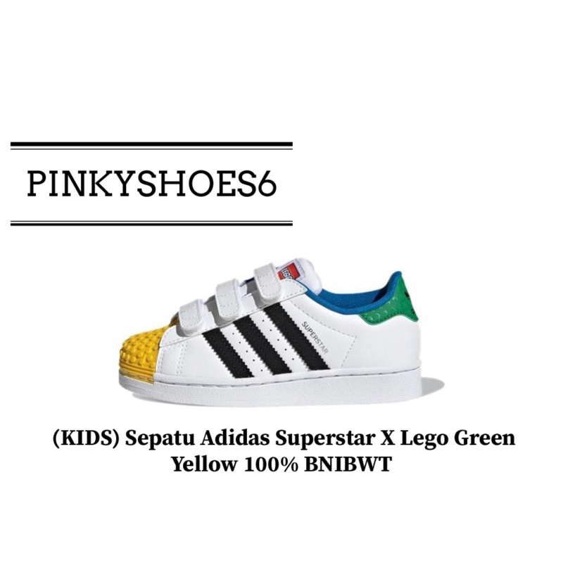 (KIDS) Sepatu Adidas Superstar X Lego 100% BNIBWT