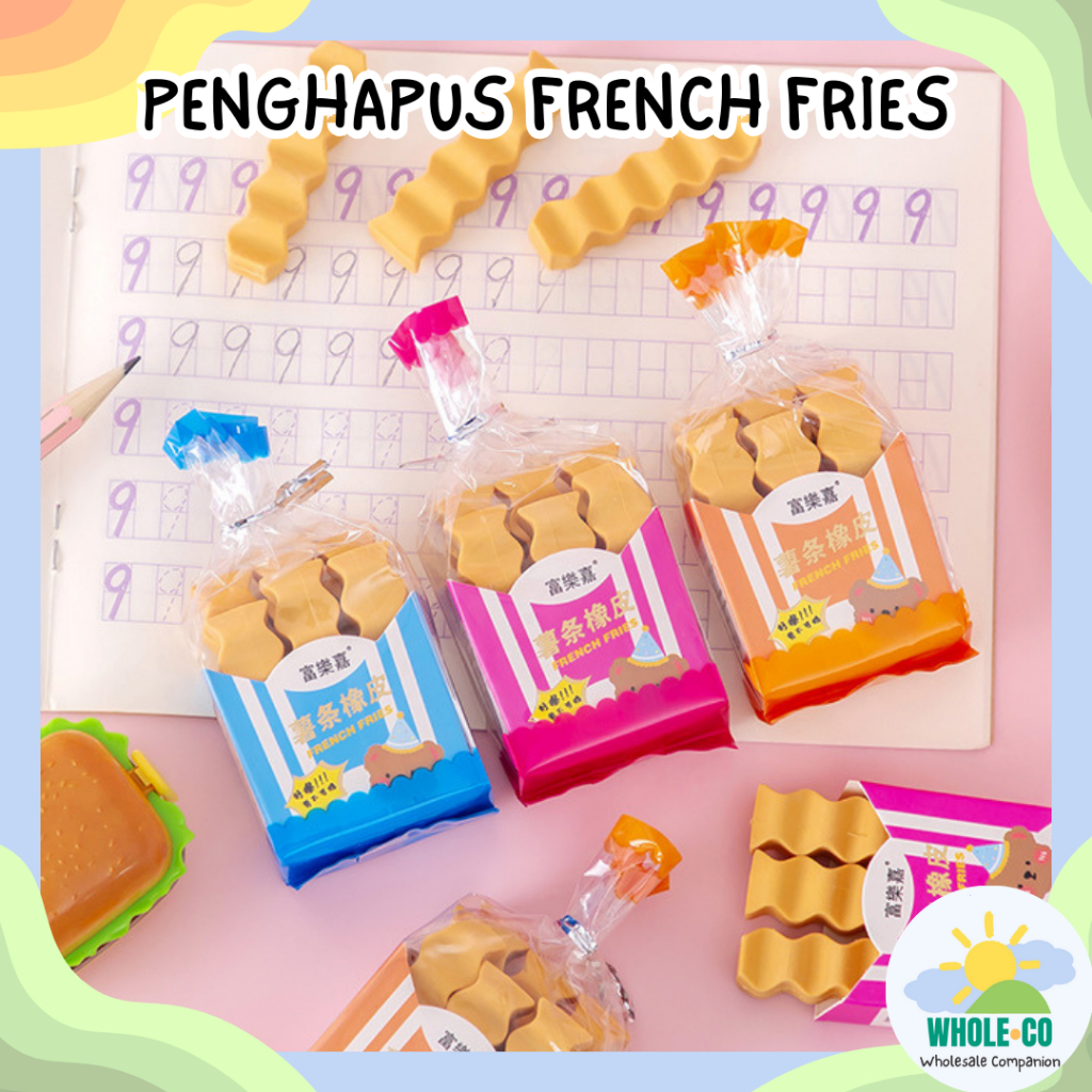 

Penghapus Bentuk French Fries 1 Set isi 6 Premium Kentang Potato Lucu Unik Imut Termurah Grosir COD